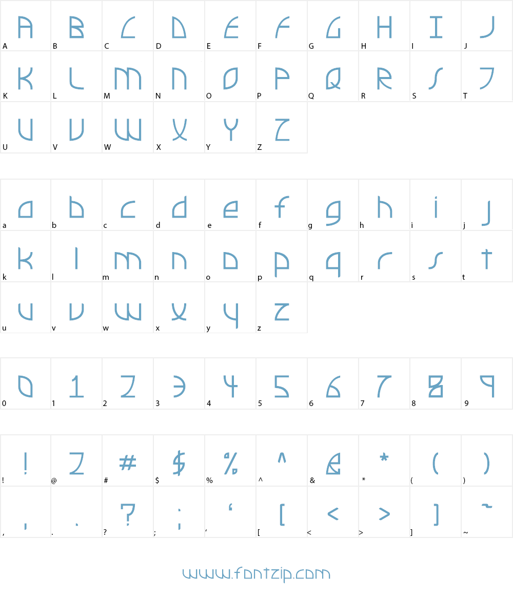 Airstream Futuropolis Font Character